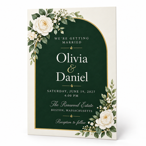 Custom Wedding Invitation Cards - 5 x 7 Front and Back