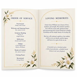 Custom Funeral Programs - Celebration of Life